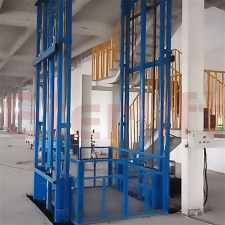 2 Pillars Cargo Lift For Warehouse